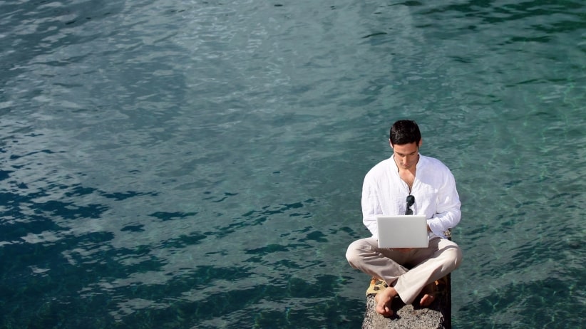 alternative-locations-get-work-done-when-need-escape-office-man-water-laptop- remotely-remote